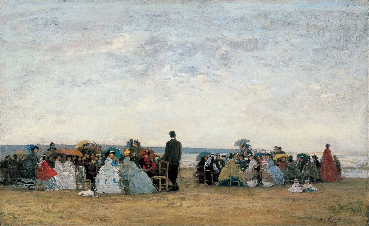 Stranden nær Trouville av Eugene Louis Boudin