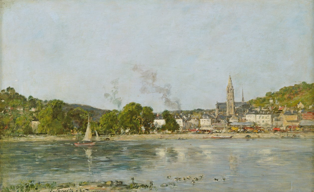 Seinen ved Caudebec-en-Caux, 1889 av Eugene Louis Boudin