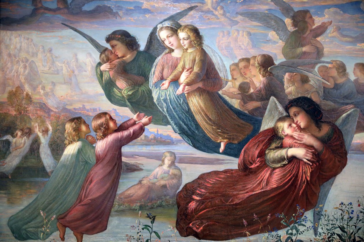 Sjelens dikt, himmelens minne, detalj, 1835-55 av Louis Janmot