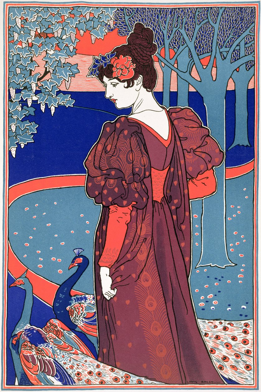 Woman with Peacocks, fra 