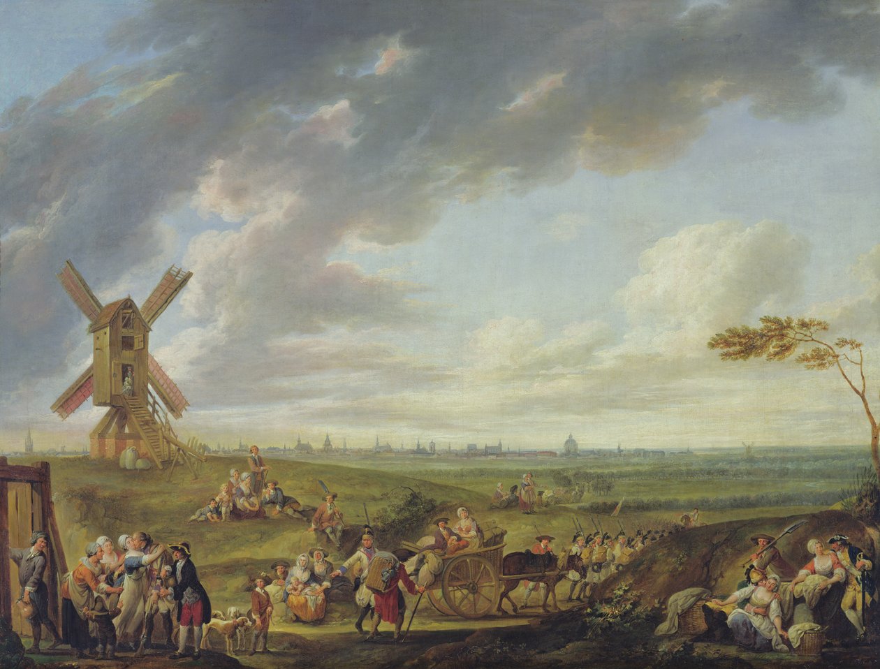Mottak av en soldat som vender hjem, 1774 av Francois Louis Joseph Watteau