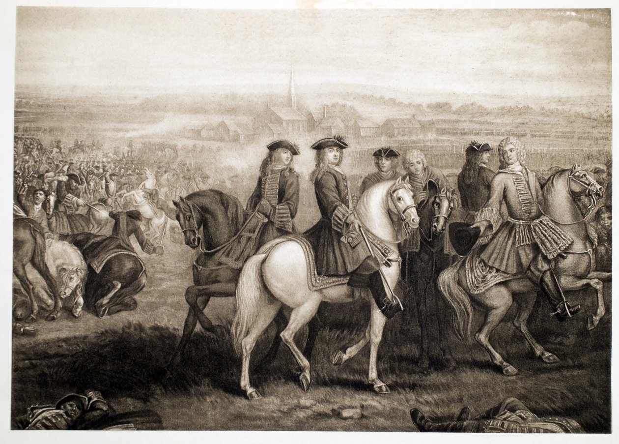Battle of Blenheim, pub. 1902 (kollotype) av Louis Laguerre