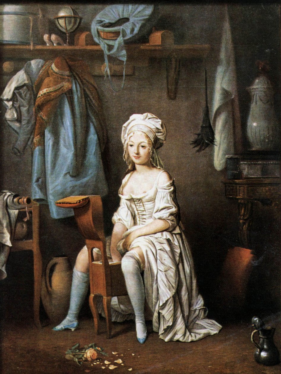 The Morning Wash: Woman on a Bidet, ca. 1790 av Louis Leopold Boilly