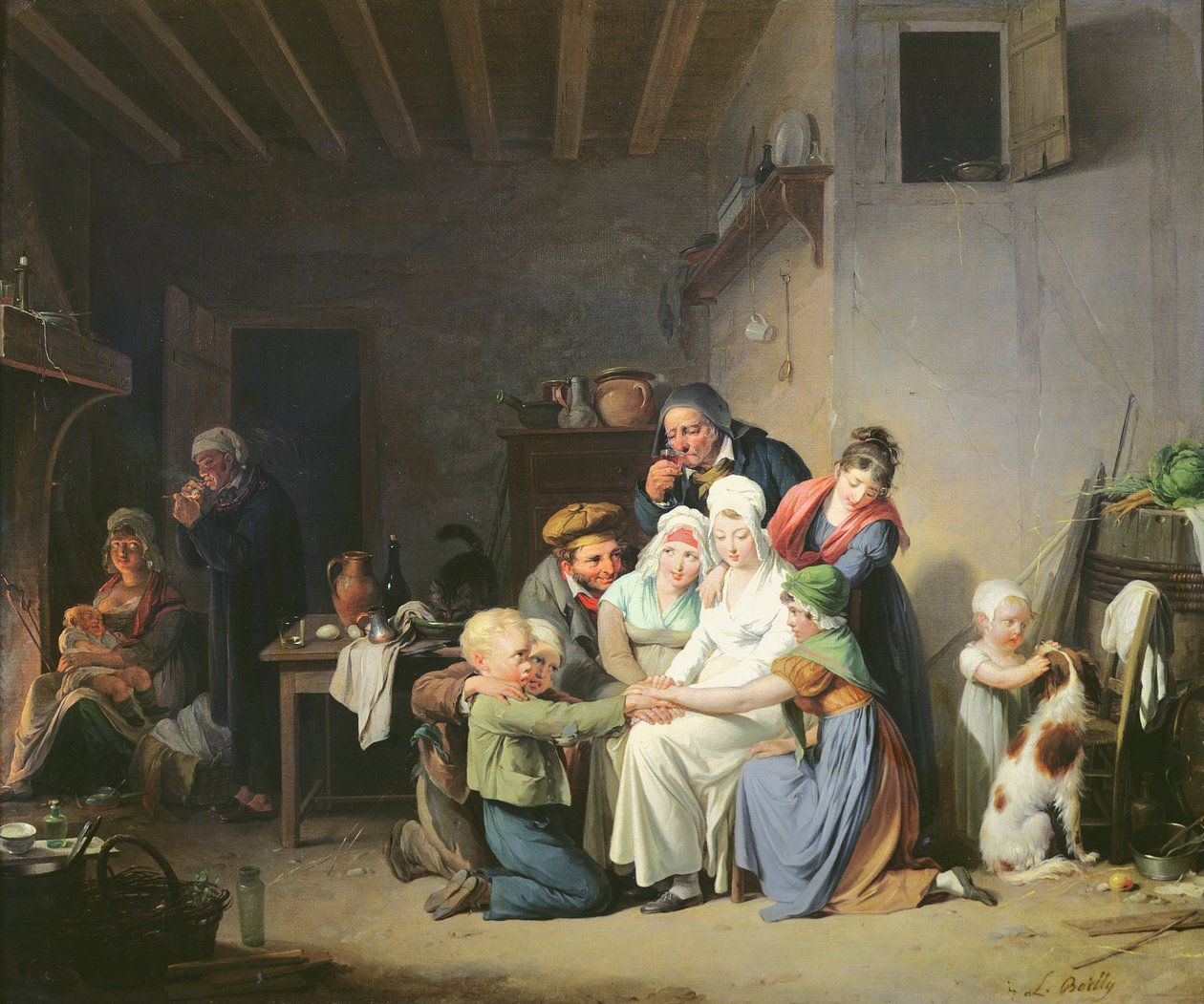 The Game of Pied de Boeuf, ca. 1824 av Louis Leopold Boilly