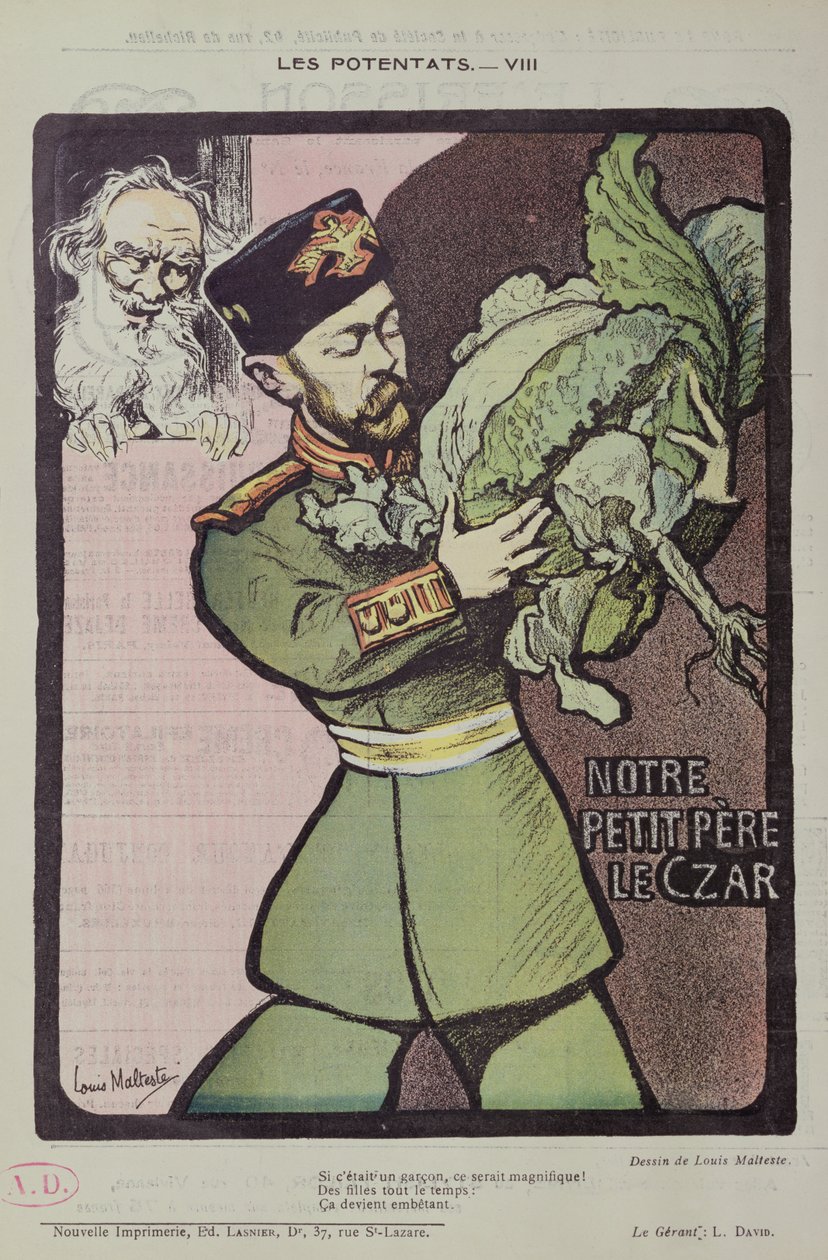 Tsar Nicholas II og Tolstoy, 1902 av Louis Malteste