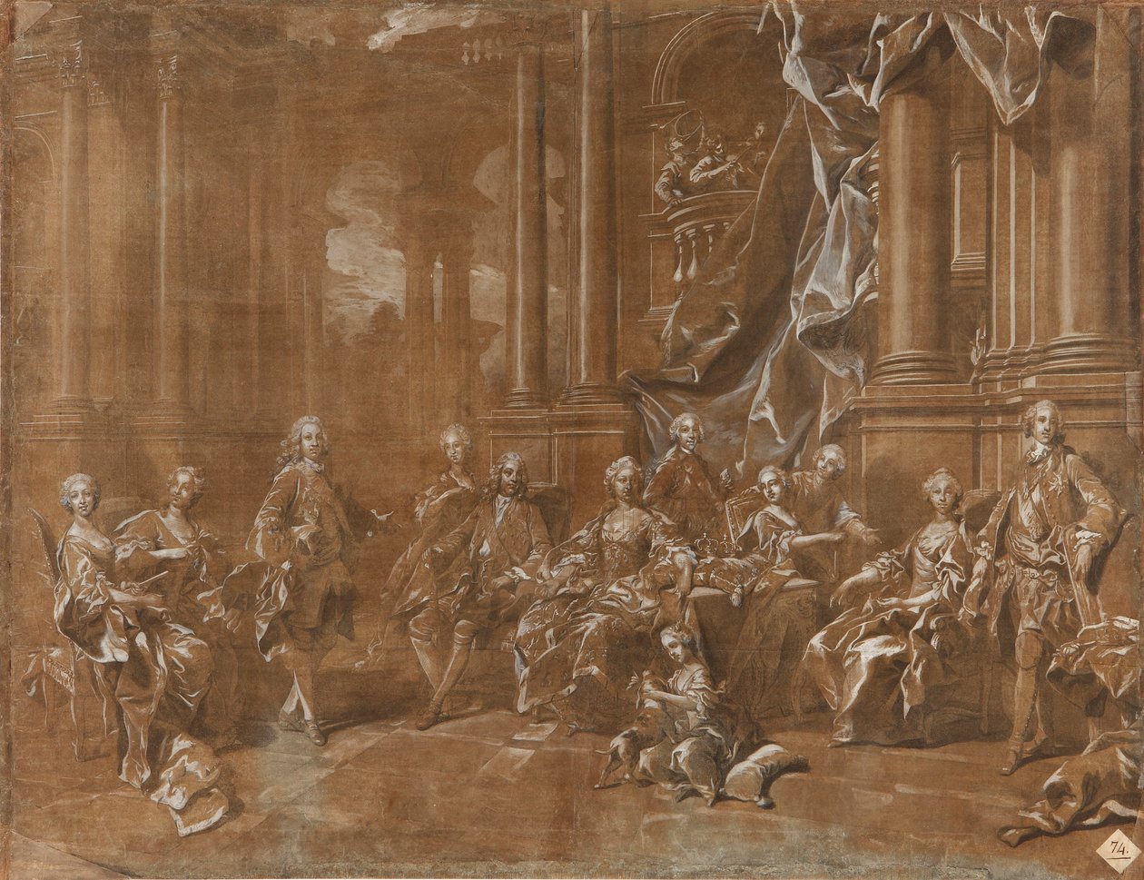 Familien til Felipe V. av Louis Michel van Loo