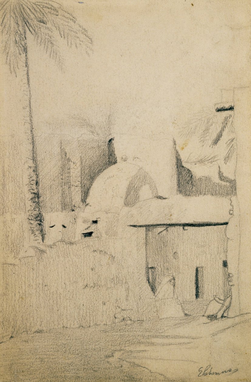 Gate i landsbyen nær Biskra av Louis Michel Eilshemius