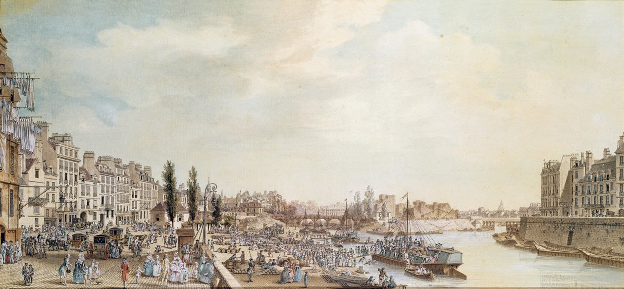 Utsikt over Port Saint-Paul, Paris, 1782 av Louis Nicolas de Lespinasse