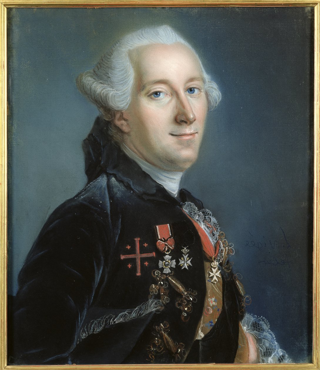 Portrett av en mann (pastell på papir) av Louis Vigee