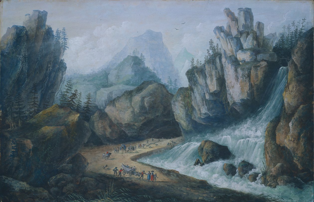 Torrent og foss i Alpene av Louis Bélanger