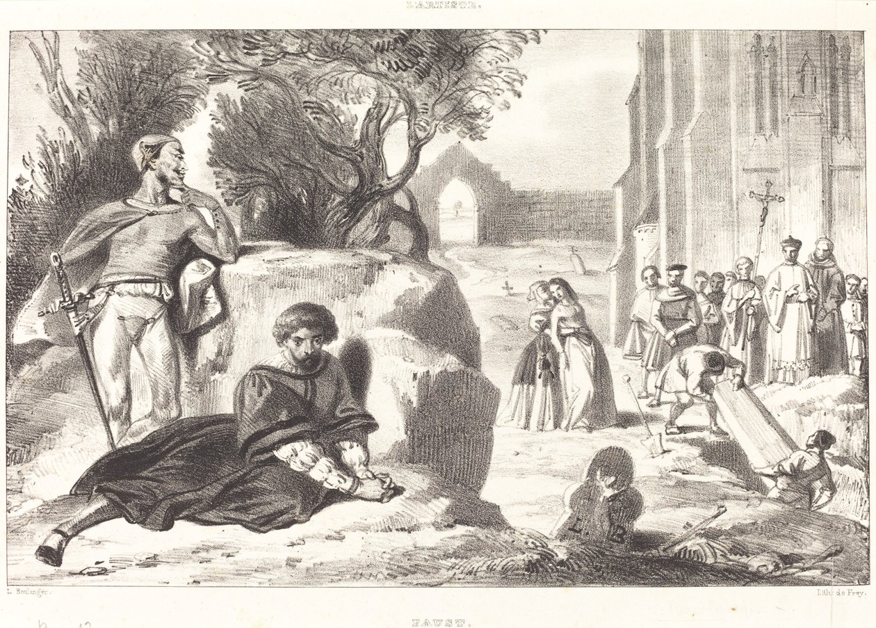 Scener fra Faust av Louis Candide Boulanger