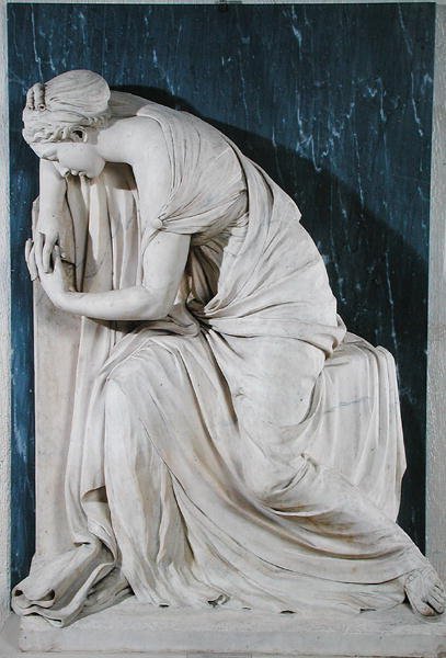 Sorg (marmor) av Louis Claude Vassé
