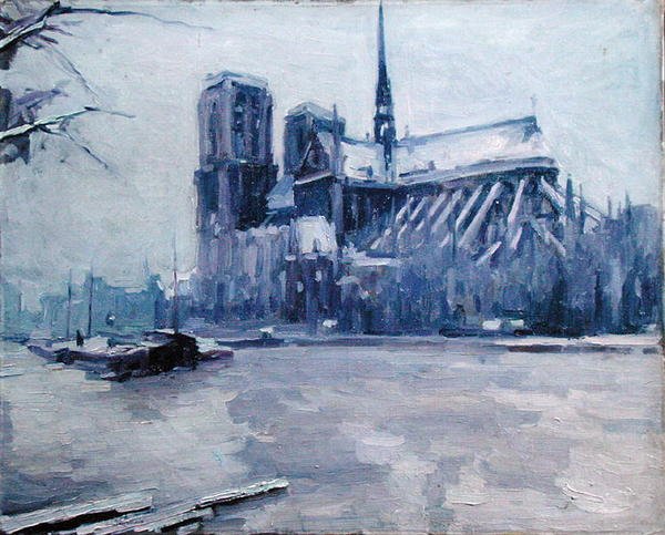 Notre-Dame på tidspunktet for flommene av Louis Degallaix