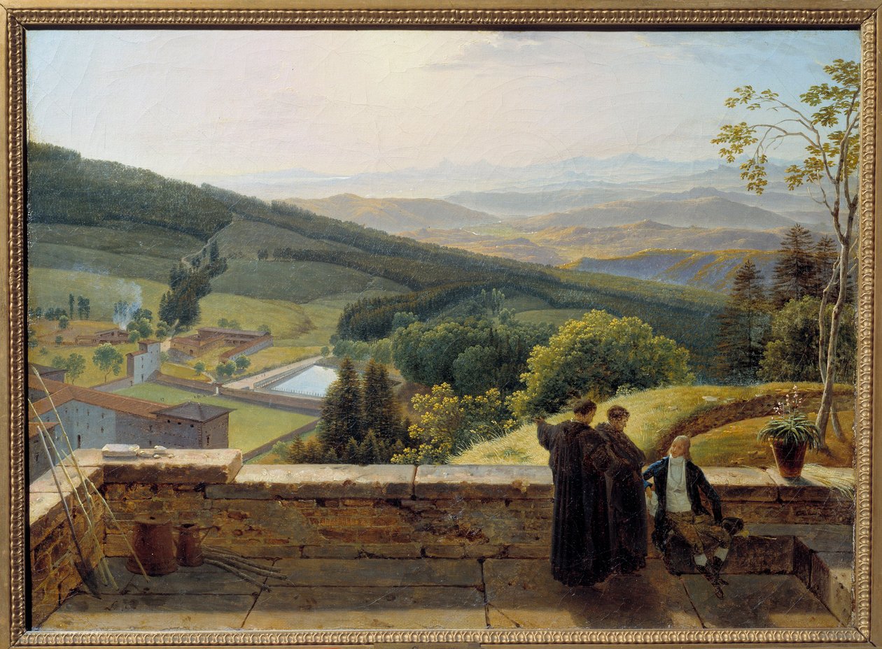 Arno-dalen, utsikt fra Vallombrosa av Louis Gauffier