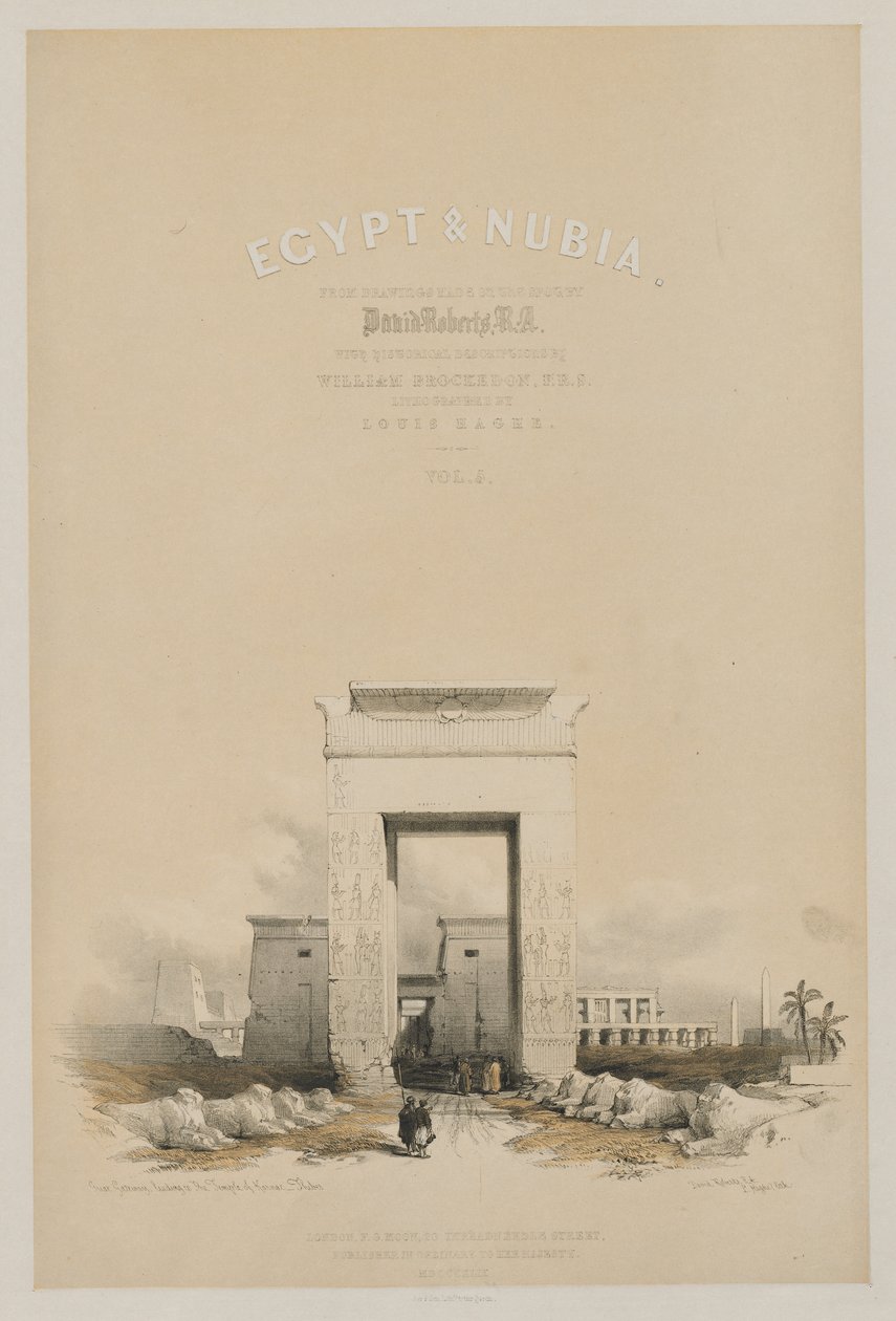 Egypt og Nubia: Frontispice bind V, 1849. av Louis Haghe