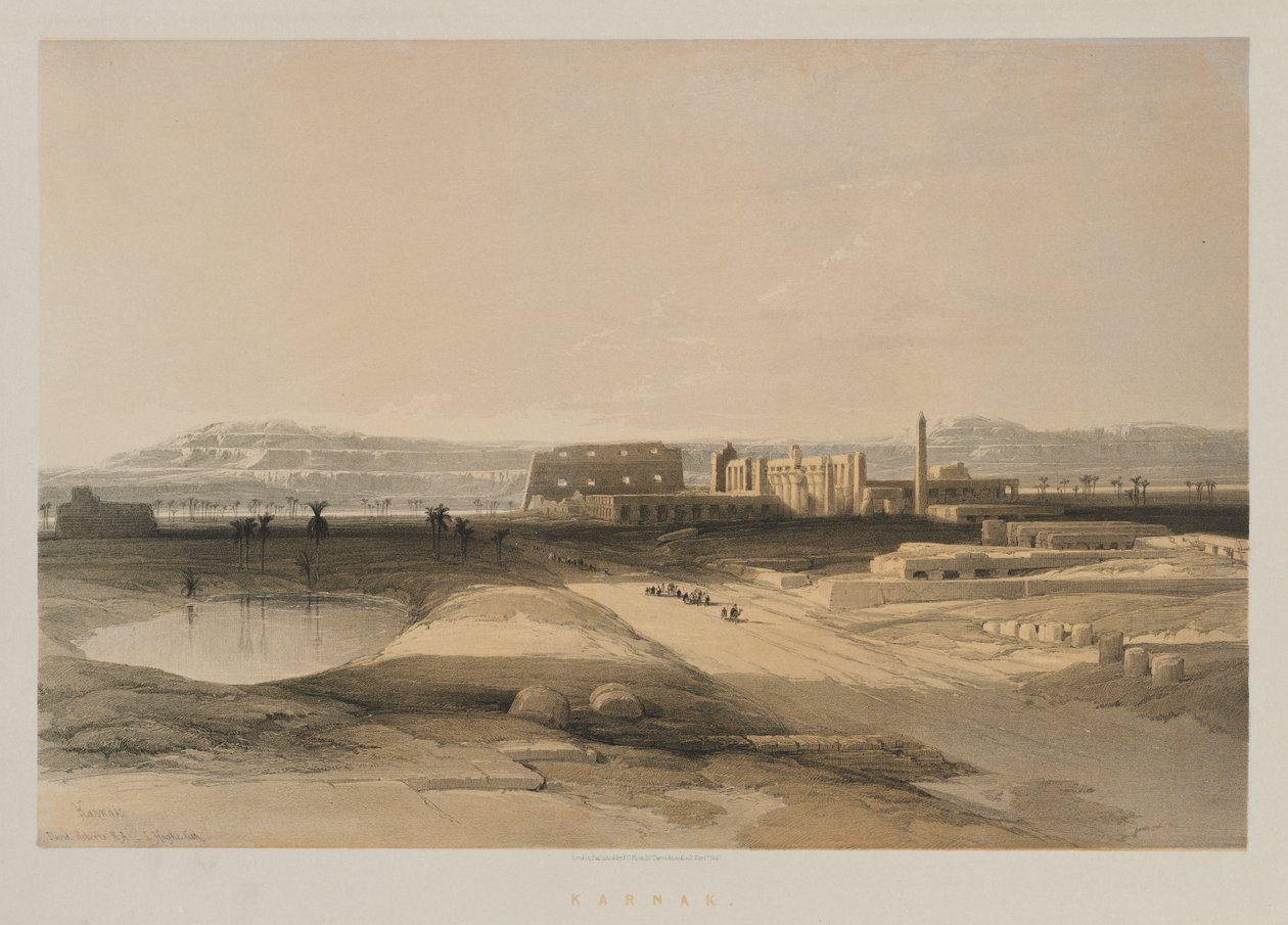 Egypt og Nubia, bind II: Karnak av Louis Haghe