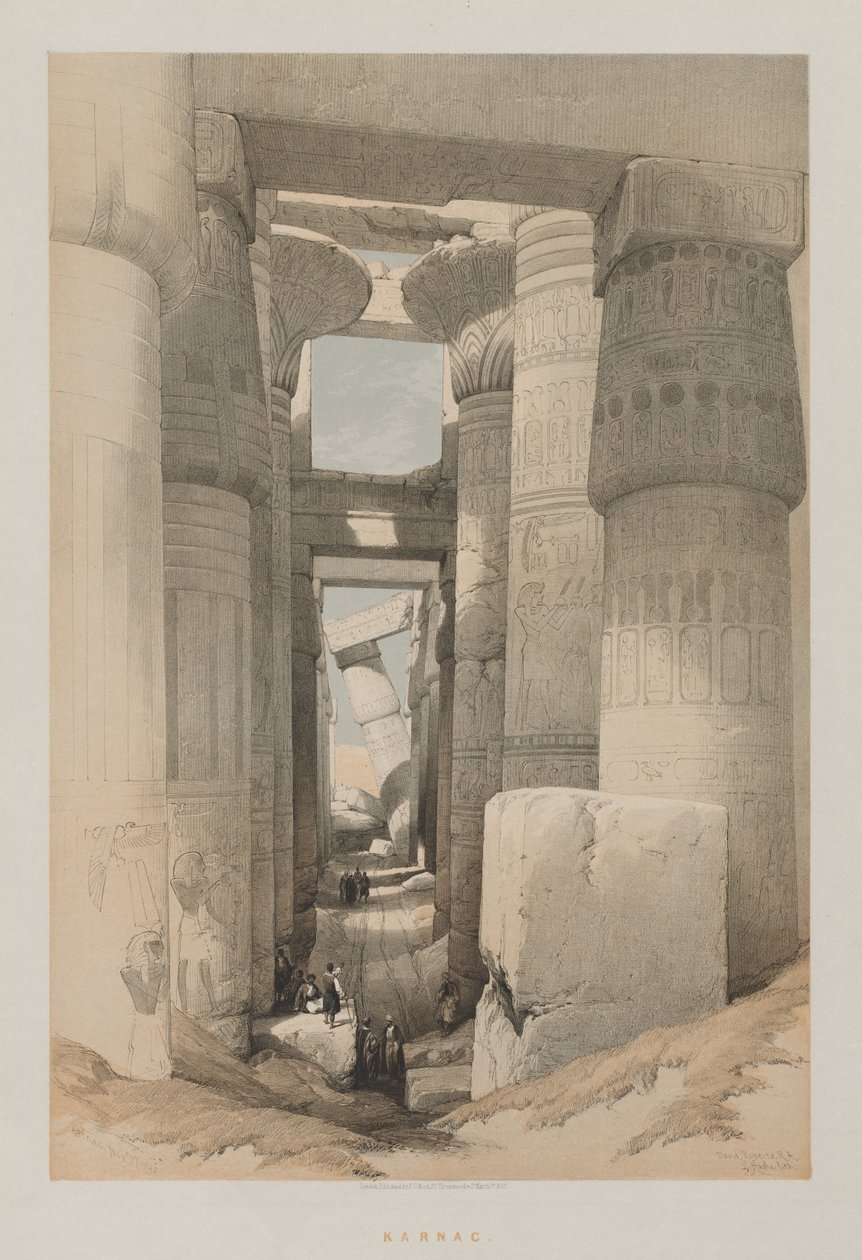 Egypt og Nubia, bind II: Karnak av Louis Haghe