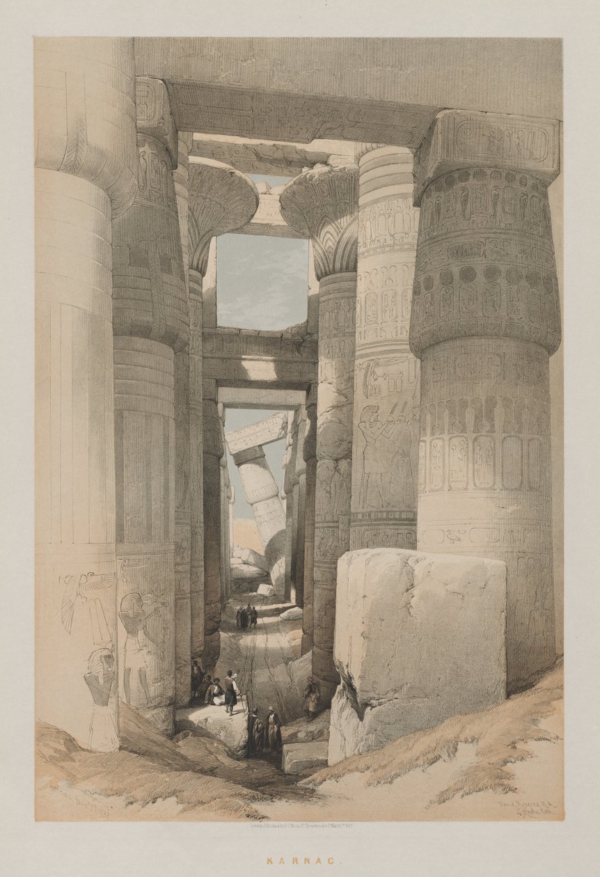Egypt og Nubia, bind II: Karnak, 1847. av Louis Haghe