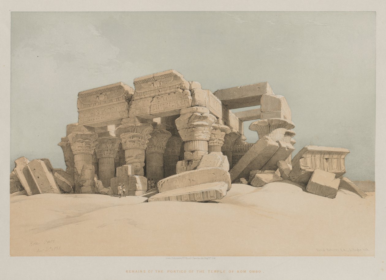 Egypt og Nubia, bind II: Kom-Ombo av Louis Haghe
