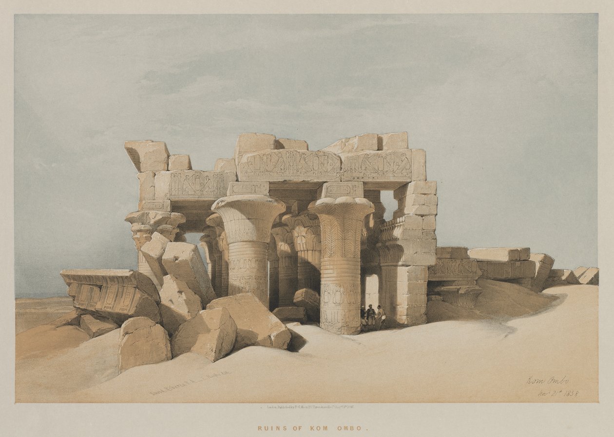 Egypt og Nubia, bind I: Kom-Ombo, 1846. av Louis Haghe