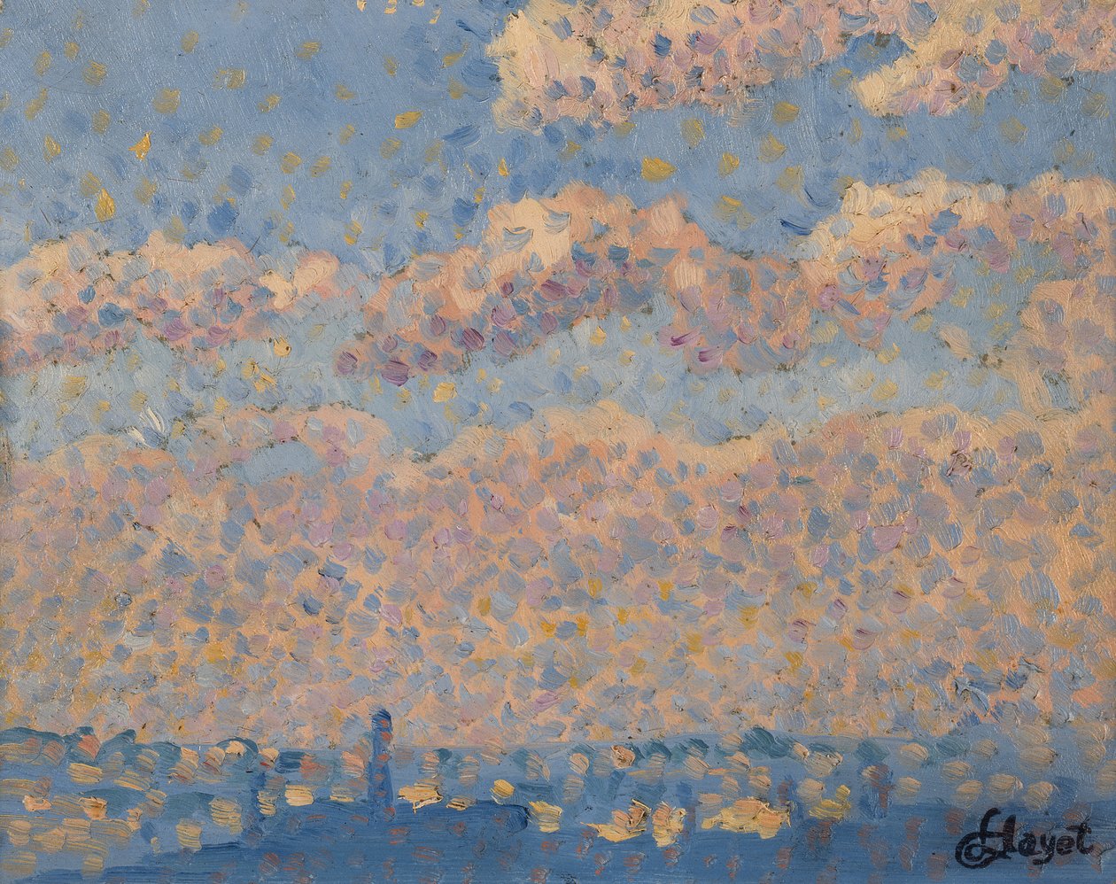 Himmel over byen av Louis Hayet