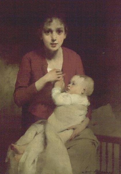 Mor og barn av Louis Henri Deschamps