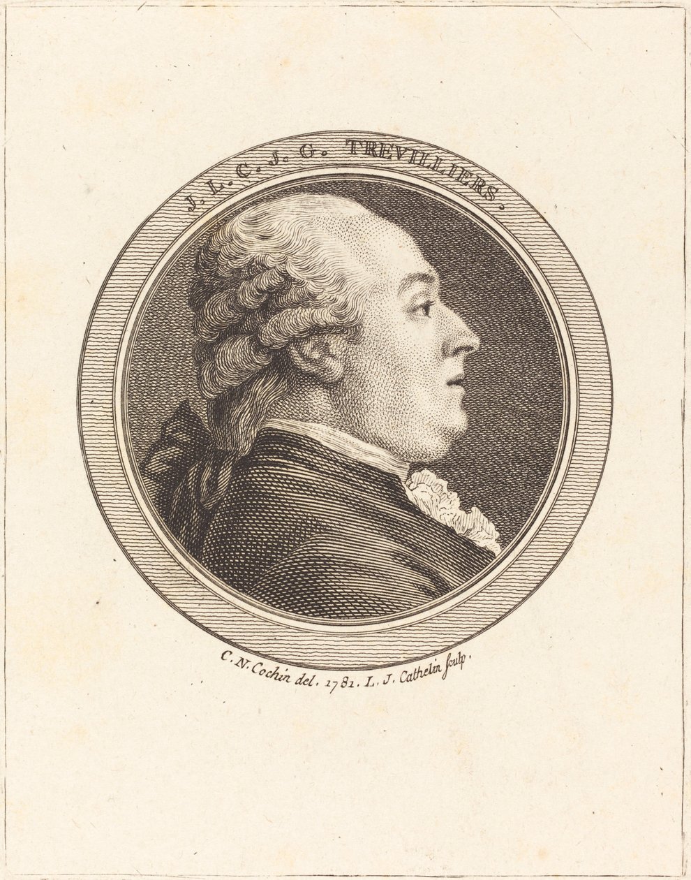 J. Trevilliers av Louis Jacques Cathelin after Charles Nicolas Cochin II