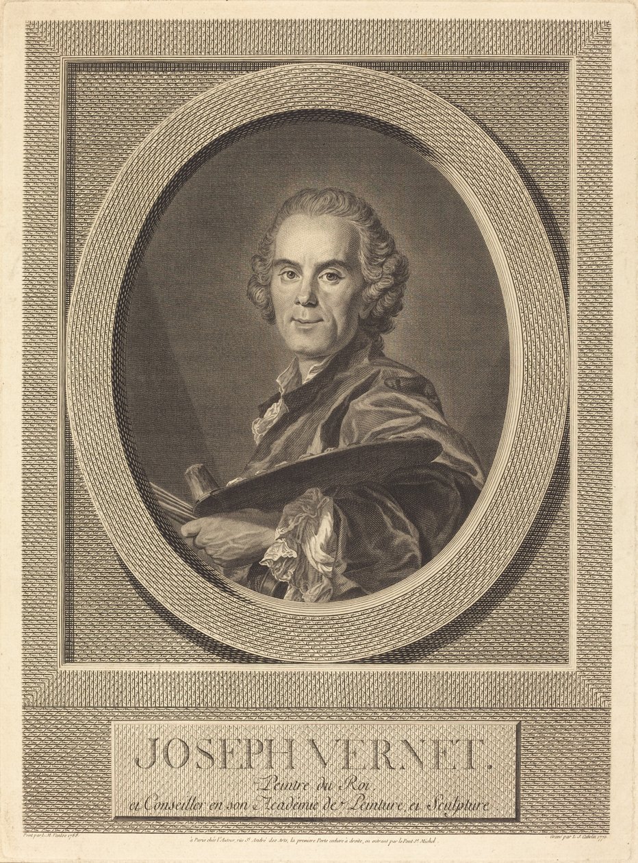 Joseph Vernet av Louis Jacques Cathelin after Louis Michel Van Loo
