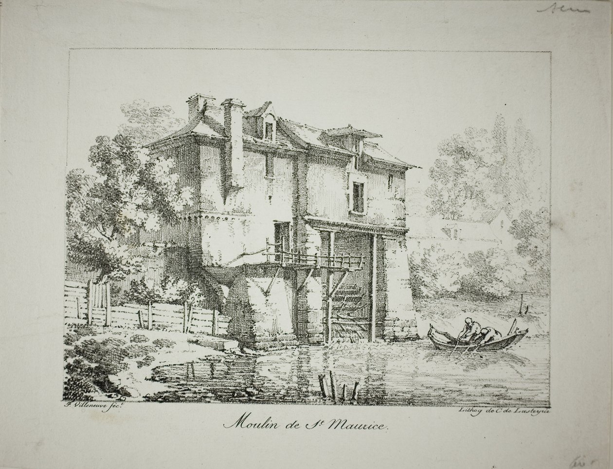 Mølle ved St. Maurice av Louis Jules Frederic Villeneuve