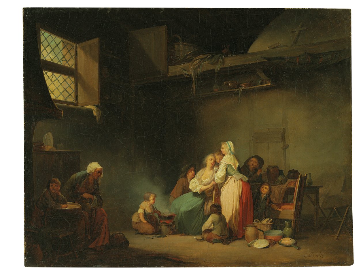 Suppe til kattene av Louis Leopold Boilly