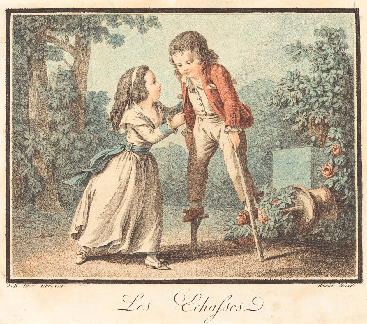 Styltene, ca. 1790. av Louis Marin Bonnet