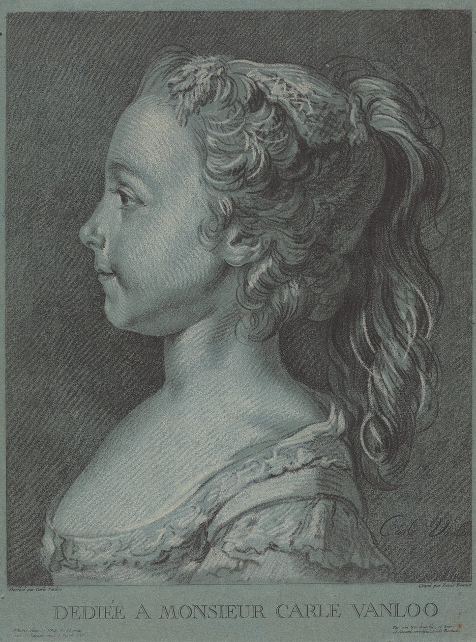 Marie-Rosalie Vanloo, ca. 1764. av Louis Marin Bonnet