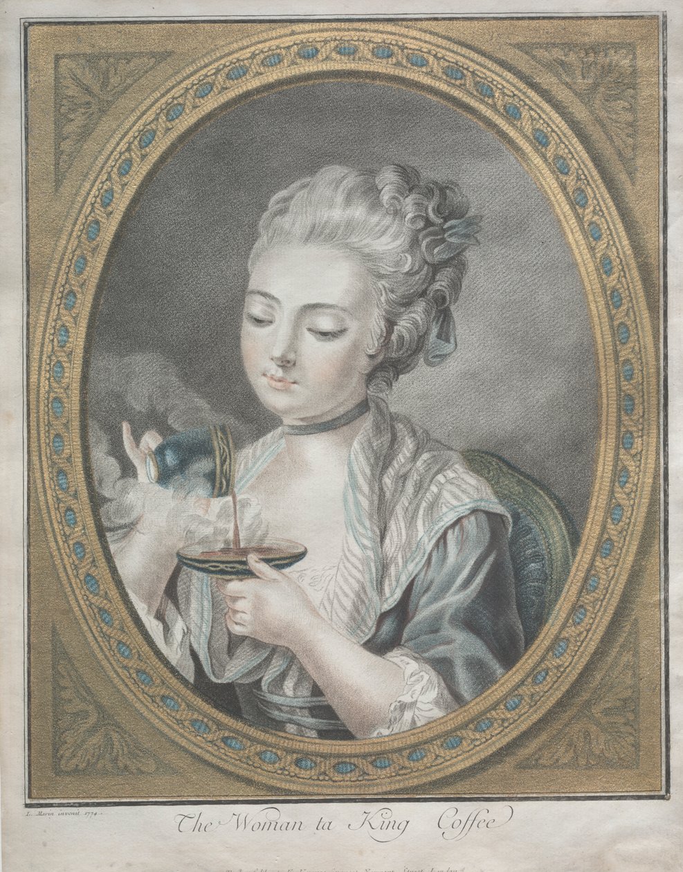 Kvinnen som tar kaffe av Louis Marin Bonnet