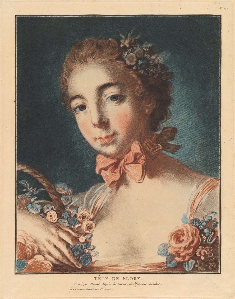 Leder av Flora, 1769. av Louis Marin Bonnet