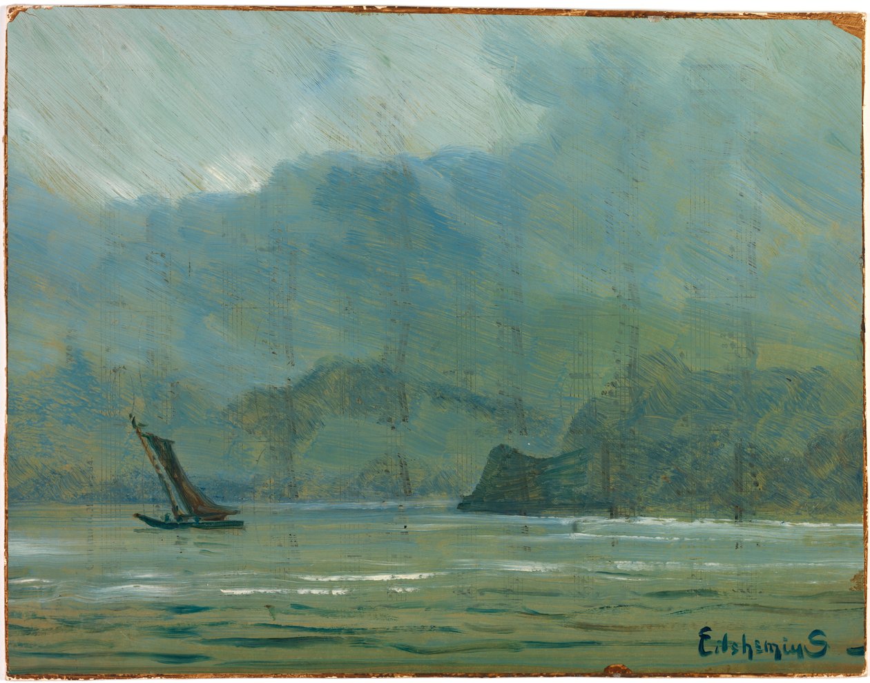 Blekblått landskap, n.d. av Louis Michel Eilshemius