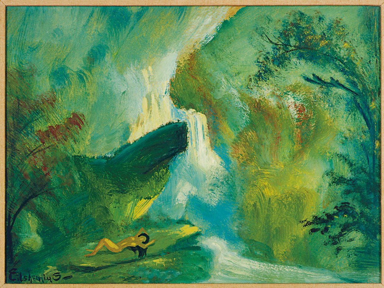Shining Waters (olje på masonitt) av Louis Michel Eilshemius