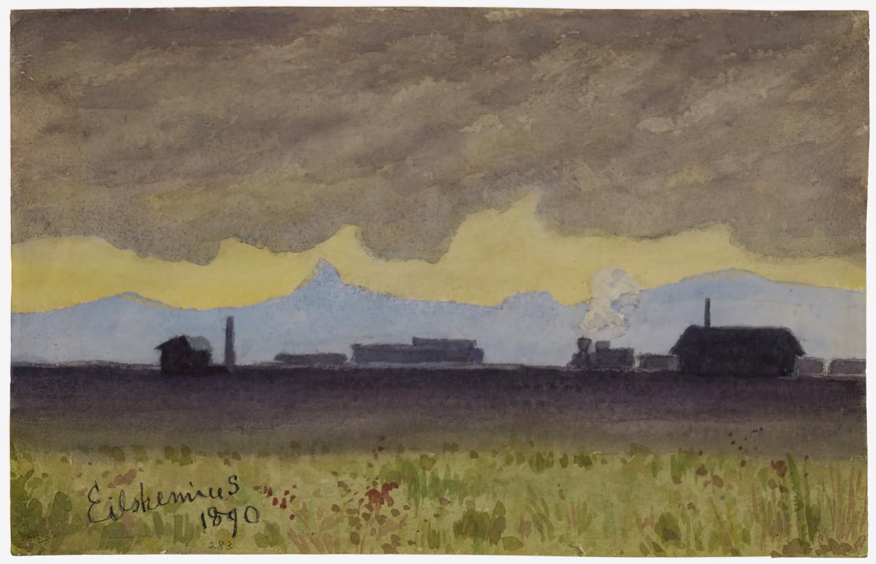 Toglandskap i Arizona, 1890. av Louis Michel Eilshemius