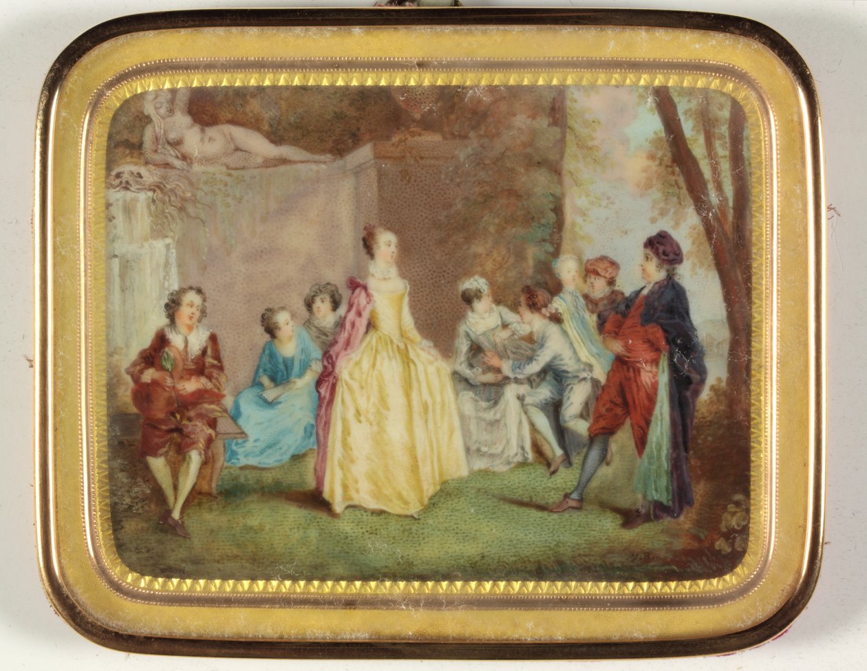 Fete Champetre (emalje) av Louis Nicolas van (manner of) Blarenberghe