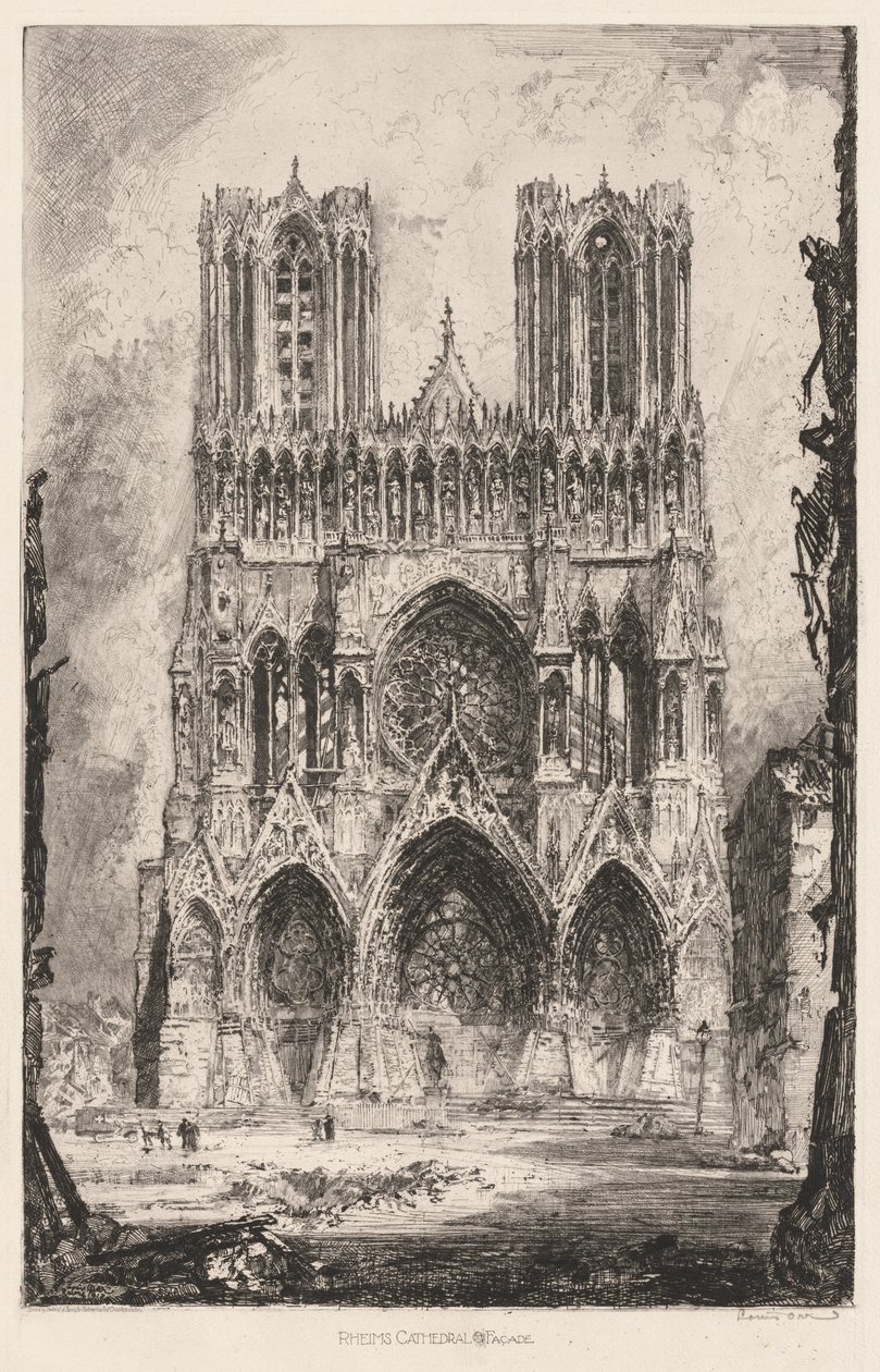 Reims katedral, fasade av Louis Orr