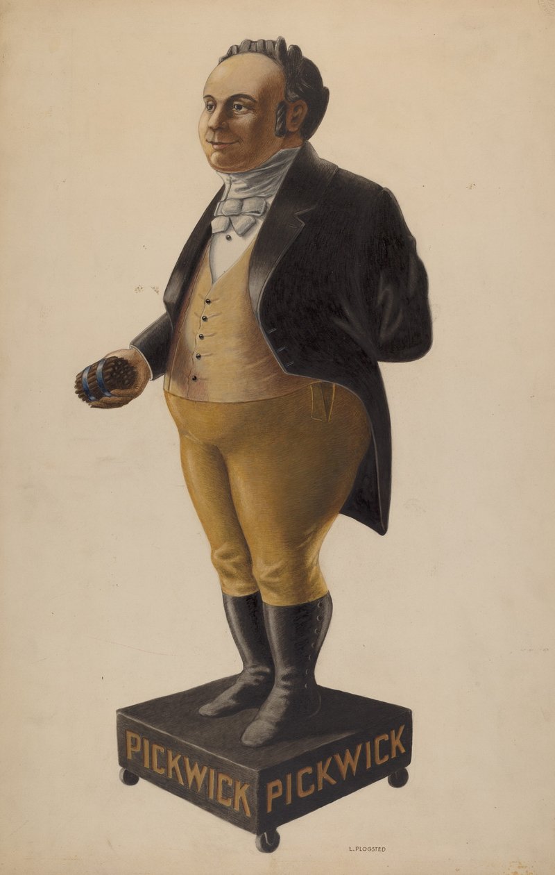 Sigarbutikkfigur, ca. 1938. av Louis Plogsted