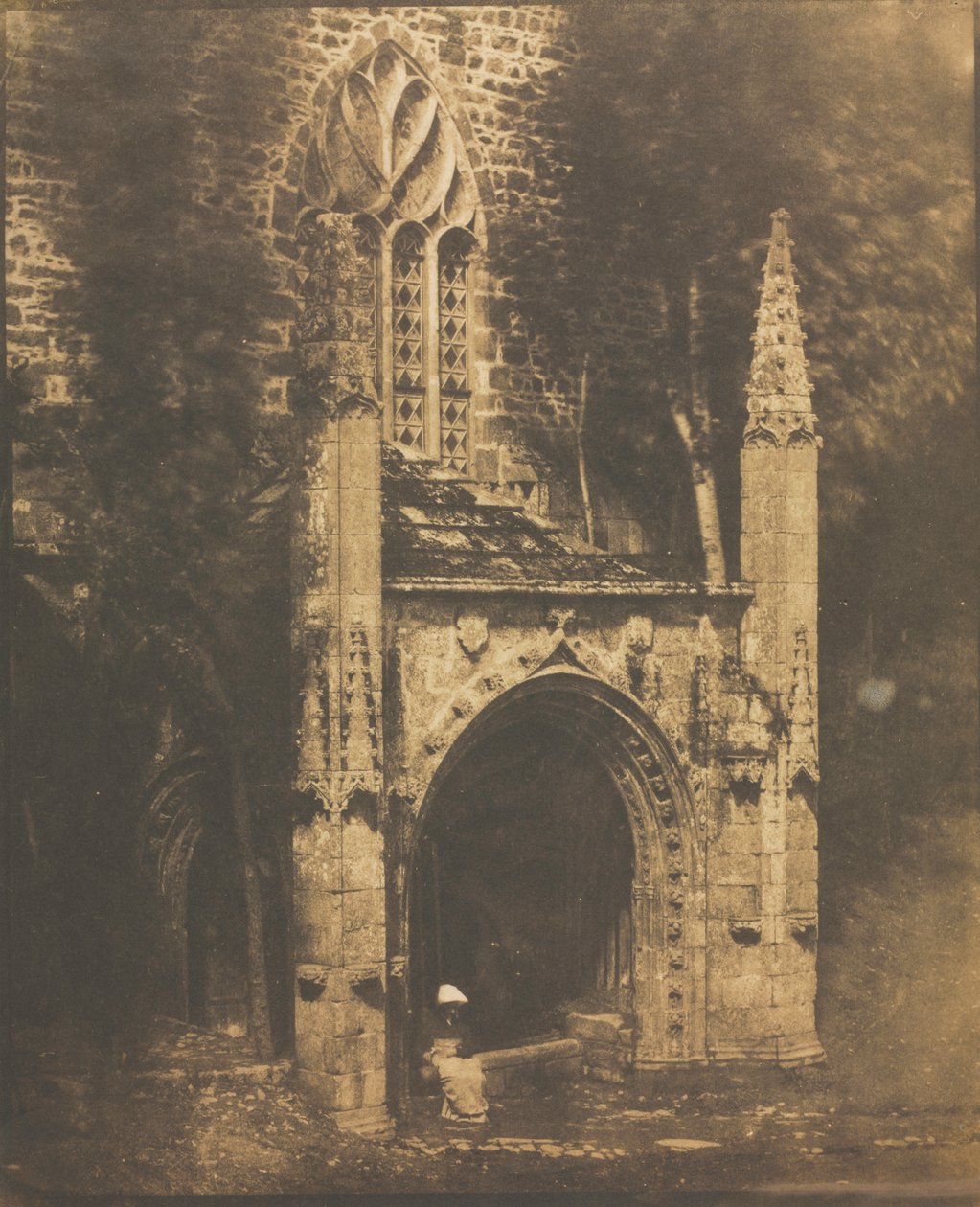 Fountain of Notre-Dame i Saint-Brieuc, Bretagne av Louis Rémy Robert