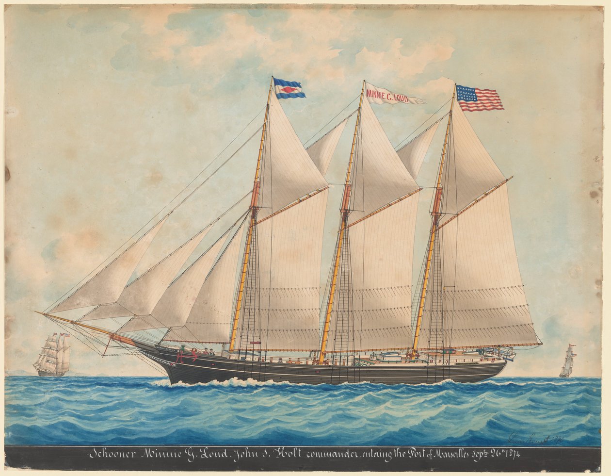 Tern Schooner "Minnie G. Loud" av Louis Roux