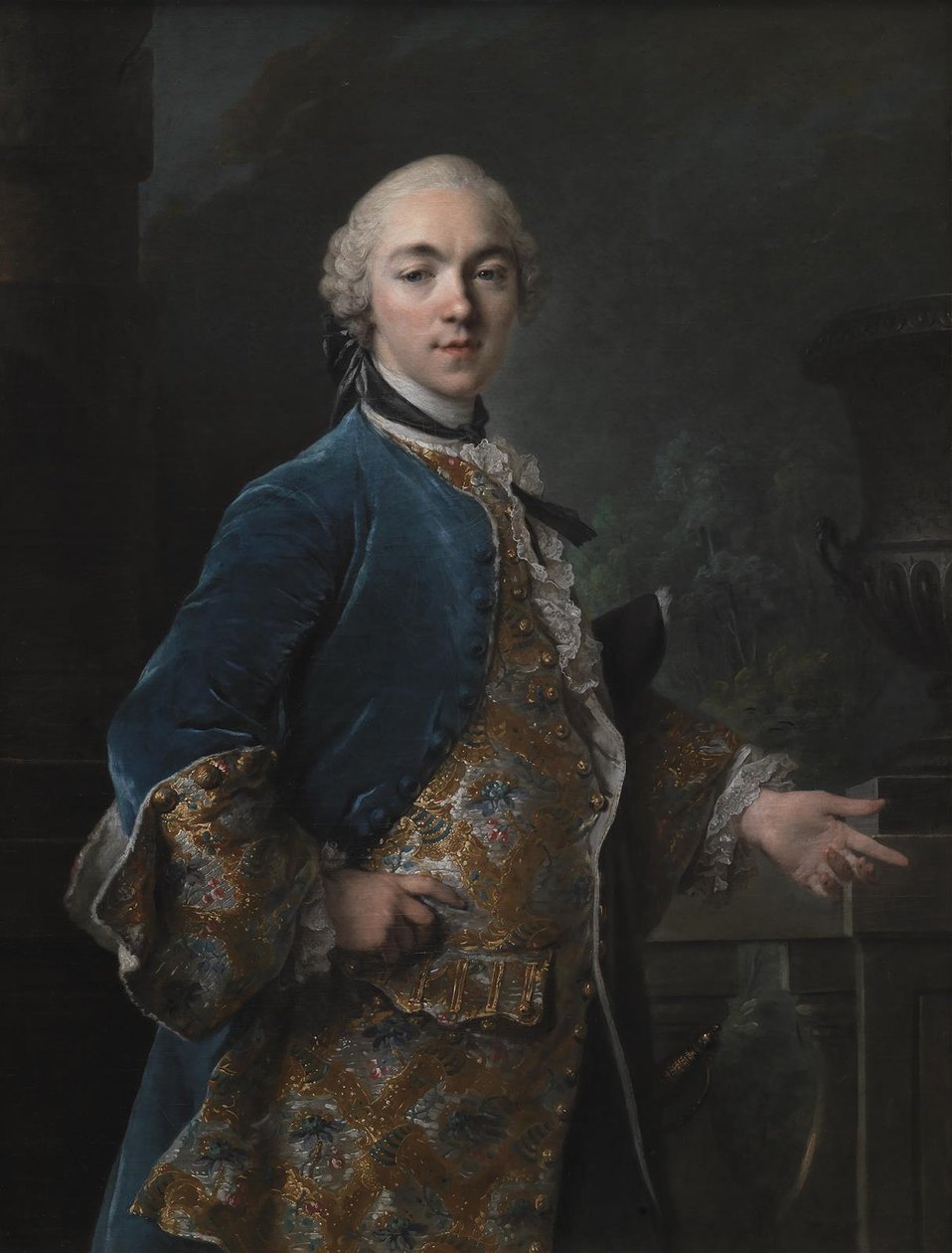 Portrett av Frederik Christian Krag (1726-1763) av Louis Tocqué