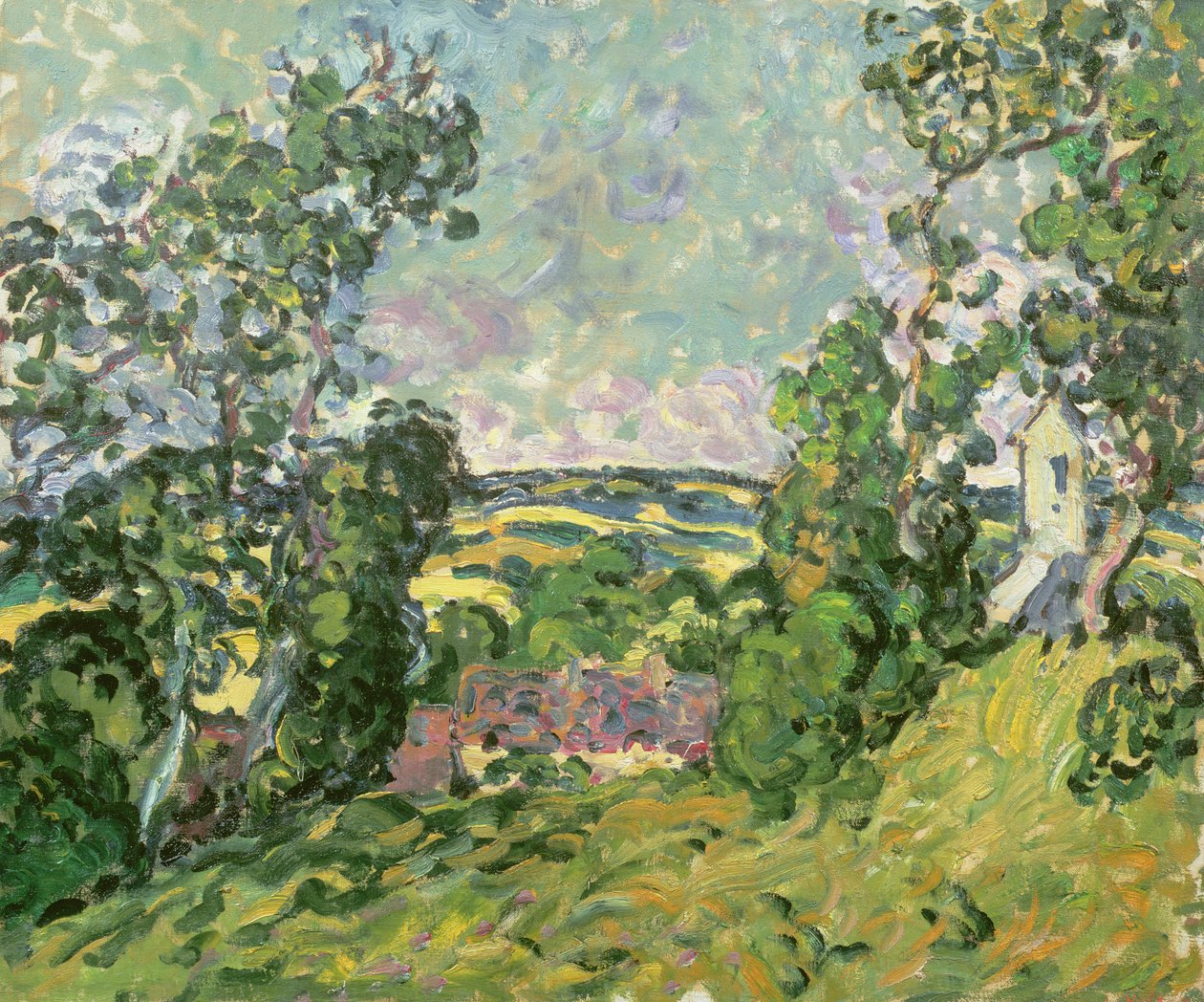 Landskap (olje på lerret) av Louis Valtat