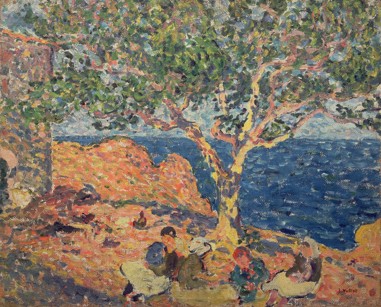 Middelhavslandskap (olje på lerret) av Louis Valtat