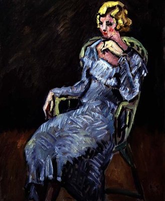 Ung kvinne sitter av Louis Valtat