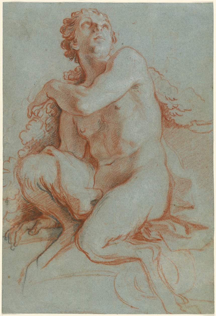 Sittende Faun av Louis de Boullogne the Younger