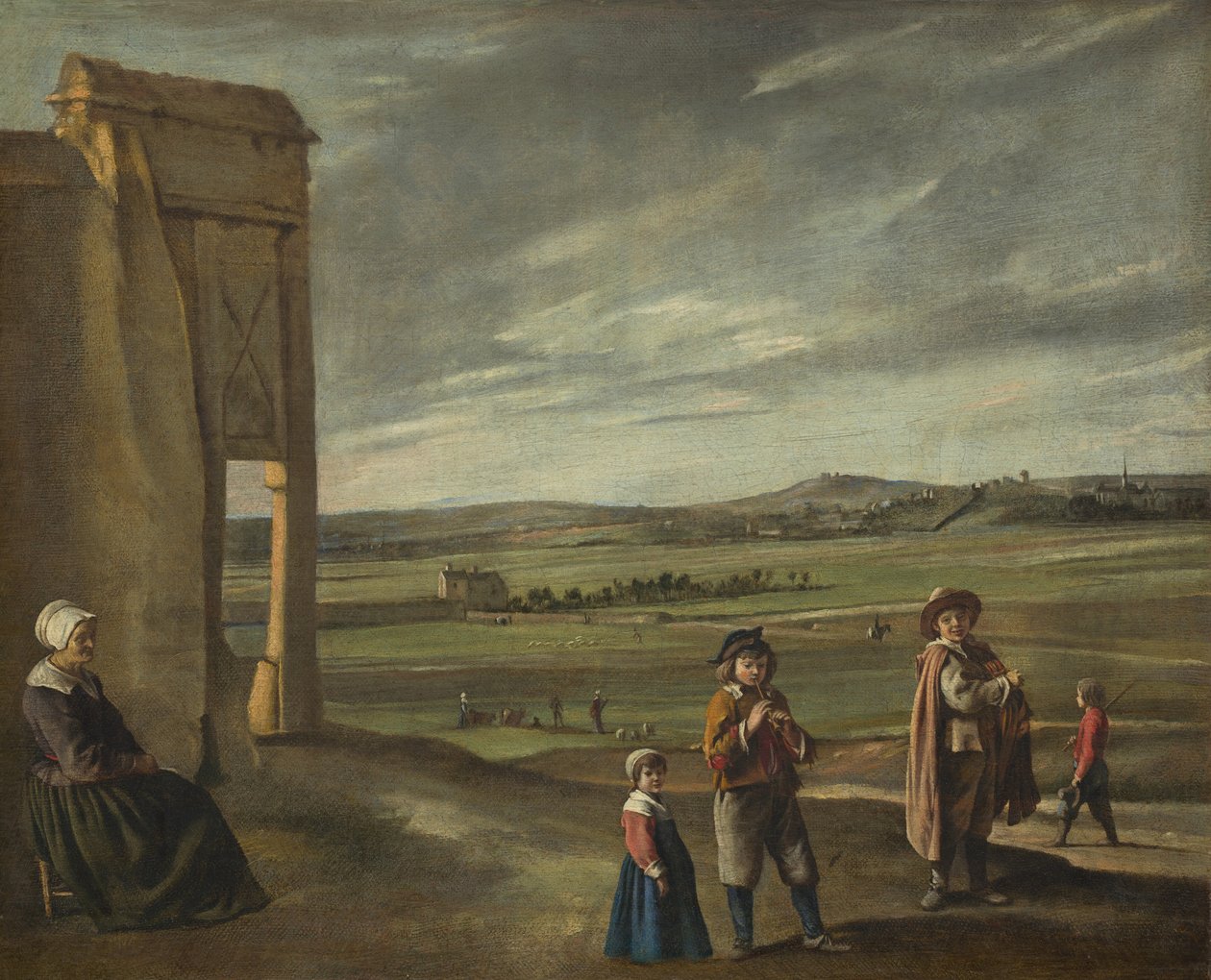 Landskap med bønder, ca. 1640. av Louis le Nain