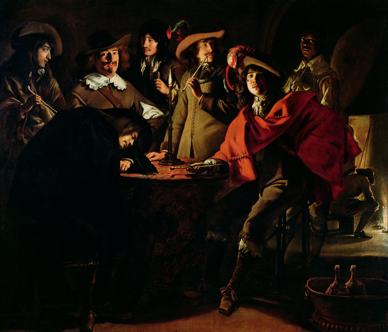 The Guards Smoking, 1643 av Louis le Nain