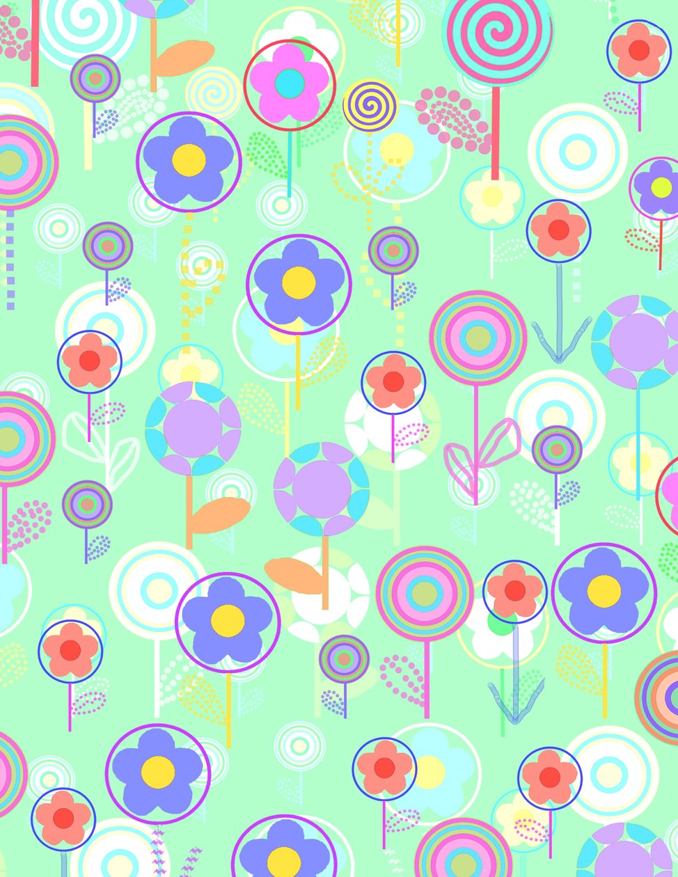 Overlagsblomster (digitale) av Louisa Hereford